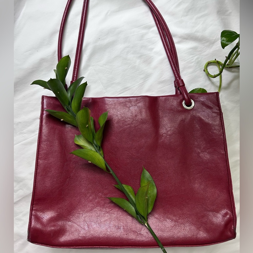 Elegant Burgundy Tote Bag